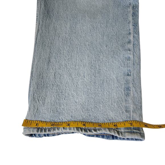 Gap Womens High Rise Cheeky Straight Jeans Plus Size 18 Light Wash Distressed - Picture 13 of 13